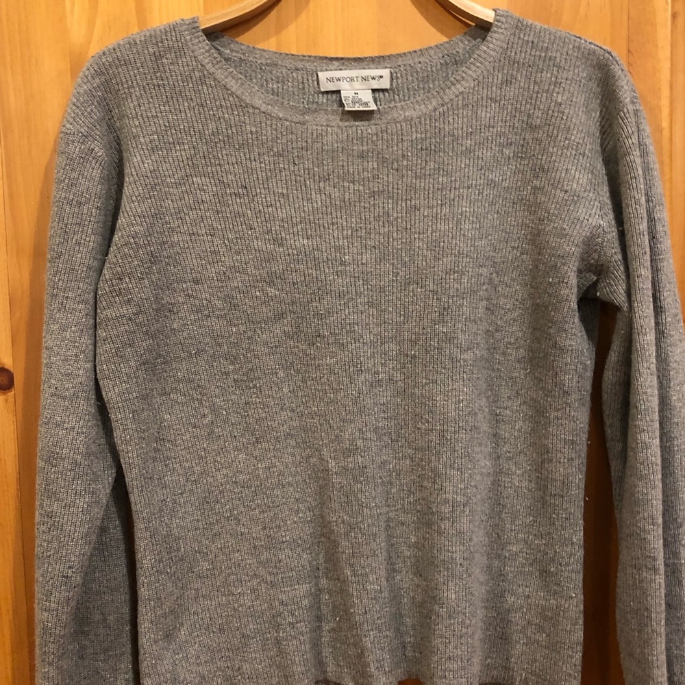Casual heather grey sweater